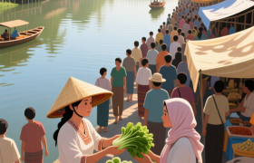 那良镇：中越边境的“混血”市集，一眼两国