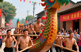 融安“龙舟上水”，给船“开光”比人狠