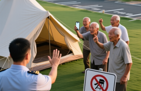 北海营地老人乱搭帐篷，该不该“撵”？