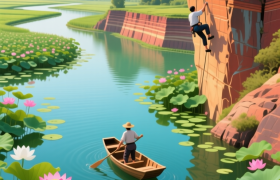 荷花镇：“荷塘月色”与“石山铁骨”的冰火恋曲