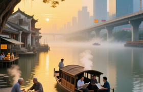 左边是千年渡口，右边是钢铁丛林，韶关这条街切割时空