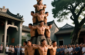 吴川奇景：飘色不够看？我们“叠罗汉”上塔！