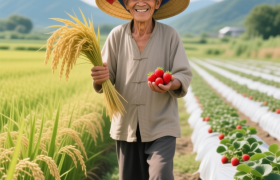 红草镇：汕尾的“红绿对决”，稻田里“杀”出个草莓侠