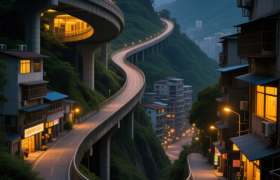 云浮“山城3D魔幻赛道”，摩托车都跑出过山车的感觉