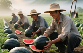 冲蒌镇：北峰山下，“黑皮”西瓜的“流量密码”