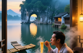 桂林象山：当“城市封面”遇上一碗桂林米粉