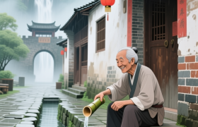 紫城镇：古县城“坐”在瀑布上，山泉是“自来水管”！