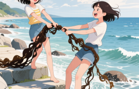 海边偶遇“海带山”，不捡就亏了？广西人的赶海DNA动了