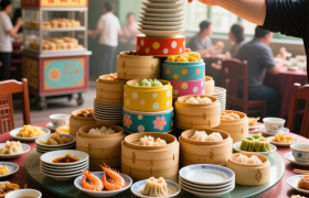 佛山人“饮早茶”，碟子堆成山才算完？