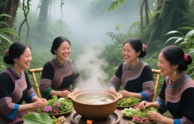 南屏瑶乡：把整座山“端”上餐桌，花与叶都能“打边炉”