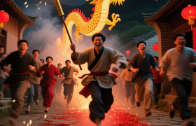 东源“追龙”：烟花瀑布下的夜行侠，追着光跑就对了！