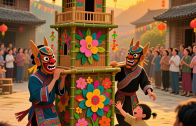 合浦“耍花楼”：不是唱戏，是“走”进一出戏
