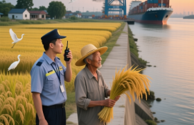 黄坡镇：左手“吞”巨轮，右手“吐”稻浪！