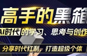 高手的黑箱：AI时代学习、思考与创作-分红时代红利，打造超级个体