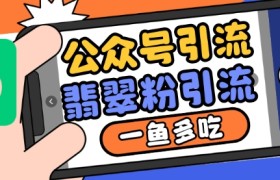 公众号利用推荐流量和搜一搜流量引流翡翠粉，一鱼多吃
