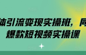 实体引流变现实操班，同城爆款短视频实操课