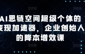 AI思链空间超级个体的变现加速器，企业创始人的降本增效课