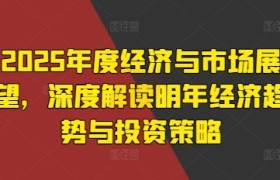 2025年度经济与市场展望，深度解读明年经济趋势与投资策略