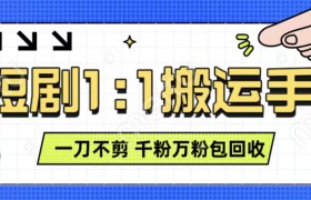 抖音短剧最新玩法，一刀不剪也能轻松过原创，一个作品3分钟，单账号收益3张，可矩阵操作