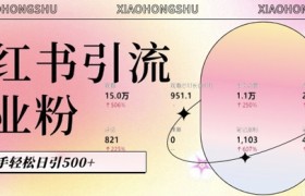 小红书私域引流无脑操作法：AI生成内容，粉丝自动转化，新手轻松日引500+创业粉