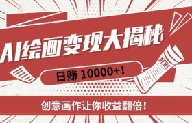 AI梦境绘画致富秘籍，复制粘贴，新手也能快速掌握，创意画作让你收益翻倍