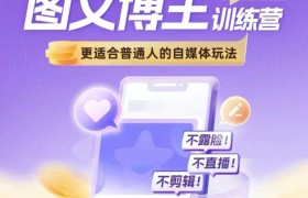 图文博主带货实战训练营，更适合普通人的自媒体玩法，不露脸不直播不剪辑