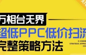 【2024新版】万相台无界，超低PPC低价扫流完整策略方法，店铺核心选款和低价盈选款方法