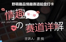 比高社群：情趣赛道训练营，野萌趣品情趣赛道起盘打卡，市场刚需项目