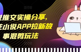 小说推文实操分享，蛋花小说APP拉新故事混剪玩法