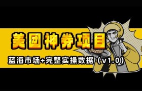 美团神券神会员_入门级教程，外卖券膨胀推广项目【全网首发，全新蓝海】