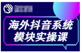 海外抖音Tiktok系统模块实操课，TK短视频带货，TK直播带货，TK小店端实操等