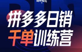 拼多多日销千单训练营第32期，2025开年变化和最新玩法