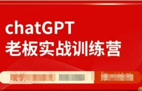 ChatGPT老板实战训练营，用GPT带飞，一人顶一个团队