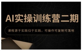 AI实操训练营二期，课程源于实践归于实践，可操作可复制可落地
