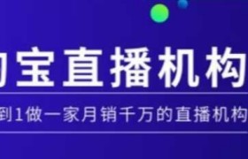淘宝直播运营实操课【MCN机构】，从0到1做一家月销千万的直播机构