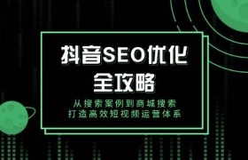 抖音SEO优化全攻略，从搜索案例到商城搜索，打造高效短视频运营体系