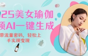 2025瑜伽美女视频，简单流量变现新玩法