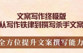 文案写作终极版，从写作铁律到撰写杀手文案，全方位提升文案撰写能力