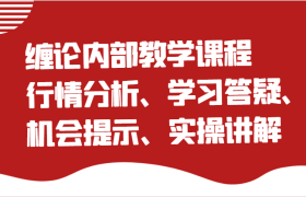 缠论内部教学课程：行情分析、学习答疑、机会提示、实操讲解