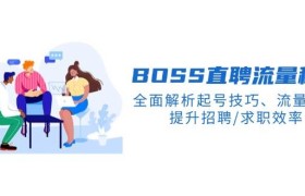 BOSS直聘流量秘籍，全面解析起号技巧、流量玩法，提升招聘/求职效率