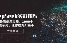 DeepSeek实战技巧：集合最强使用攻略，1000个神级提示词，让你成为AI高手
