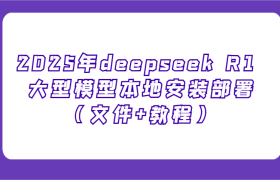2025年deepseek R1 大型模型本地安装部署（文件+教程），新手也能快速上手！