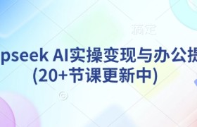 deepseek AI实操变现与办公提效(20+节课更新中)