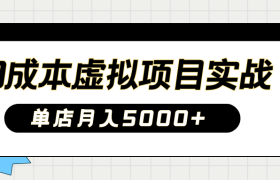 2025淘宝虚拟项目实操指南：0成本开店，新手单店月入5000+【5节系列课程】