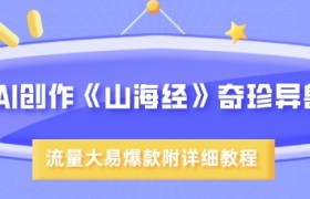 AI创作《山海经》奇珍异兽，超现实画风，流量大易爆款，附详细教程