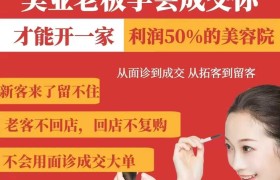 美业老板学会成交，你才能开一家利润50的美容院，从面诊到成交，从拓客到留客