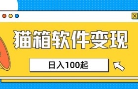 小众AI赛道，猫箱APP挣取收益，上班族专属小项目，日入100-150