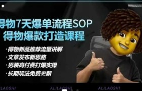 得物电商【合集】得物选品逻辑、细节优化、定价、爆款打造，7天打爆单品SOP，细致教学等