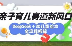 育儿赛道新风口：DeepSeek+3D绘本全流程拆解，月涨粉上W，还能培养亲子创造力