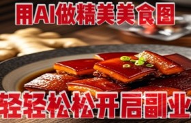 用AI做精美美食图，无需专业设备拍摄，轻轻松松开启副业